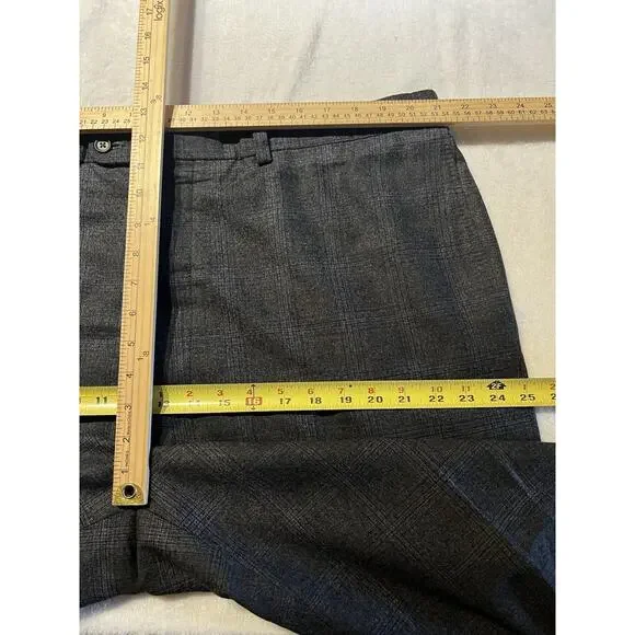 Ted Baker 50XL 42x31 Charcoal Gray Purple Plaid Flannel Men's Designer Suit - Picture 14 of 16